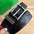 Чёрный кожаный ремень Bottega Veneta - длина 105 см