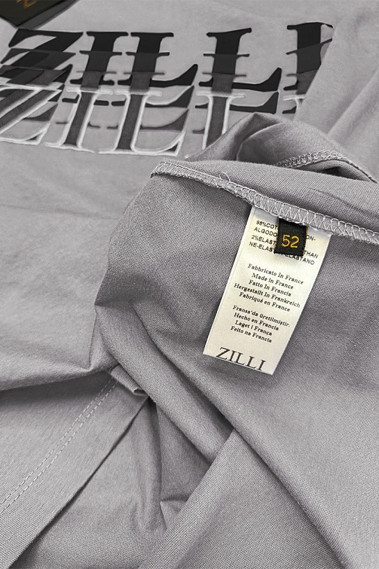 Мужская футболка Zilli серого цвета