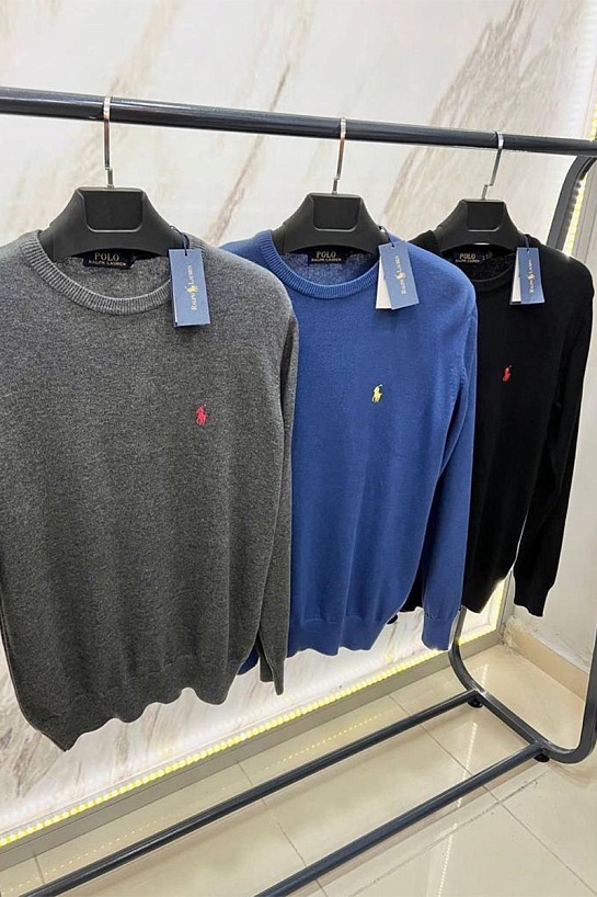 Мужской чёрный джемпер Роlо Ralрh Lаurеn embroidered logo