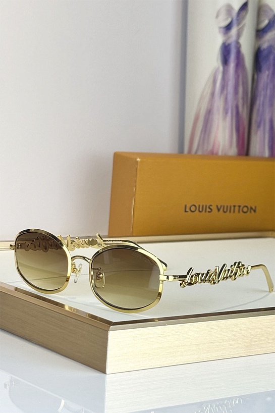 Солнцезащитные очки Louis Vuitton Script Metal Round