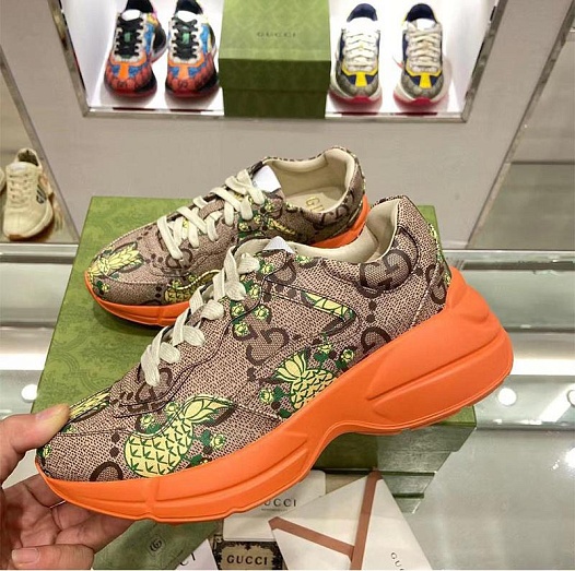 Женские кроссовки GG Rhyton "Pineapple"   