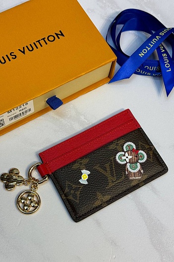 Кожаный кардхолдер Louis Vuitton Charms Vivienne Premium 7.3x0.3x10.2 см   