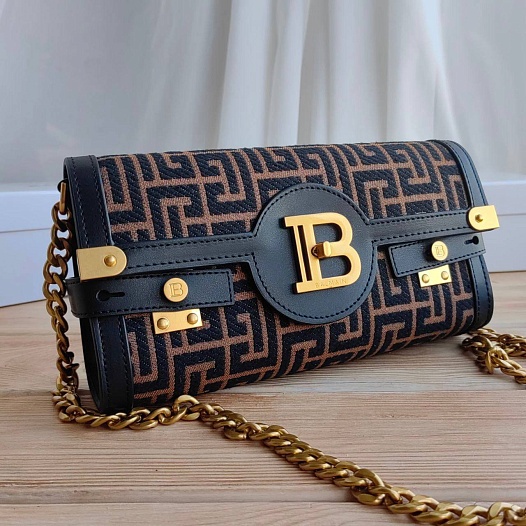 Женский клатч Balmain B-Buzz 25x12 см - Brown   