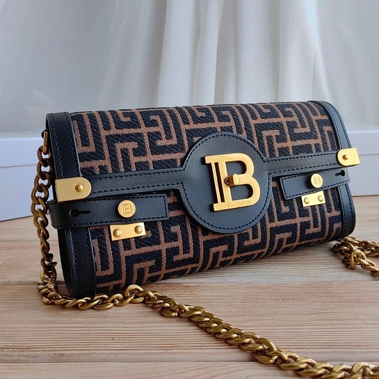 Женский клатч Balmain B-Buzz 25x12 см - Brown