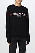 Чёрный джемпер Balmain intarsia logo jumper