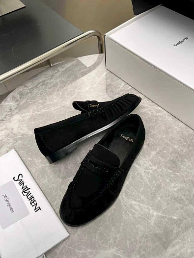 Женские замшевые лоферы Yves Saint Laurent premium    