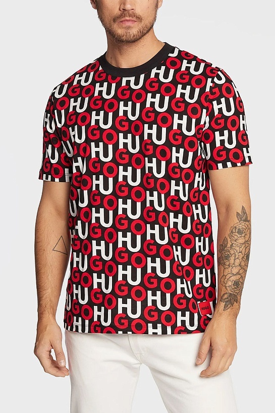 Мужская футболка Hugo Boss Donogram all-over logo