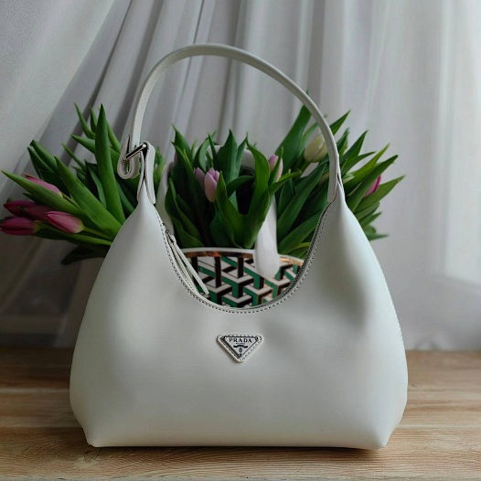 Женская кожаная сумка Prada Cleo 25x21 см (2 расцветки)   