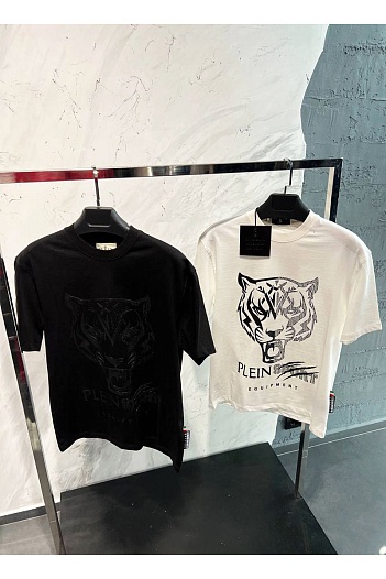 Чёрная футболка Philipp Plein Sport tiger-logo   