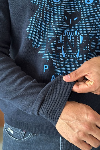 Тёмно-синий свитшот Kenzo Tiger motif   