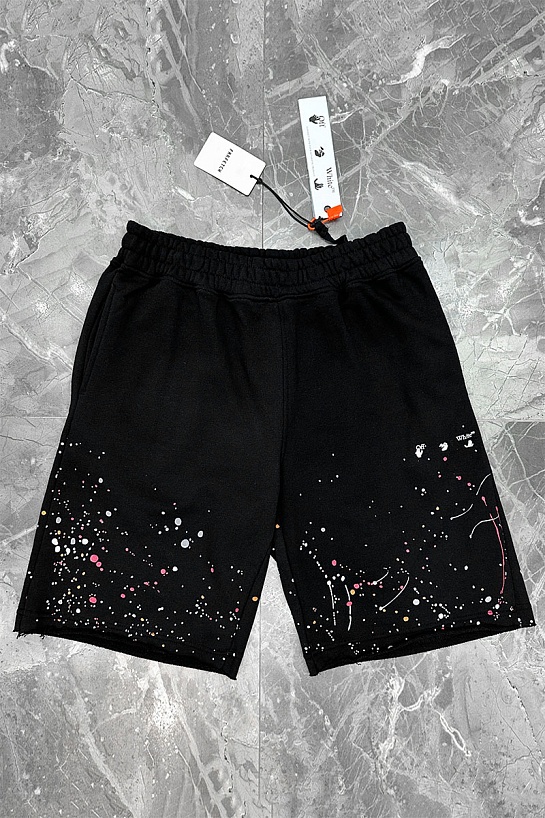 Мужские чёрные шорты Off-White paint splatter