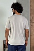 Мужская серая футболка Loro Piana logo-embroidered