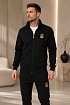 Чёрная кофта на молнии Dolce & Gabbana bee crown embroidered