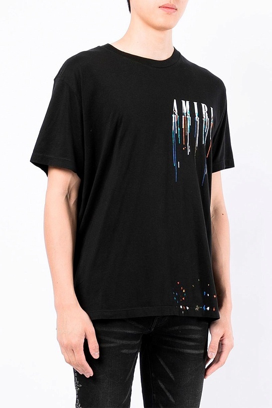 Мужская чёрная футболка Amiri