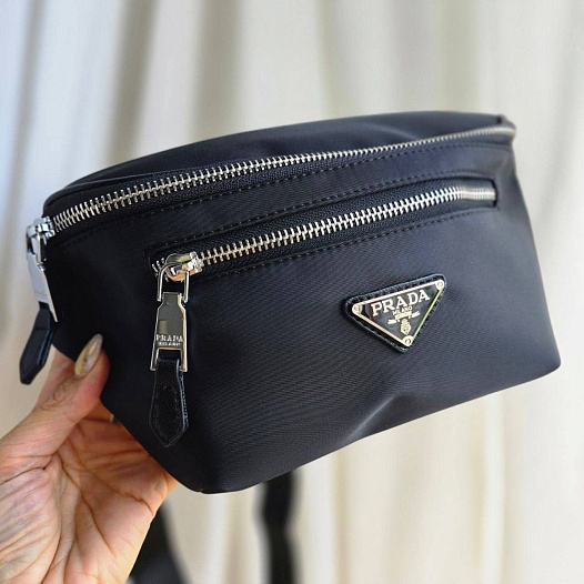 Сумка на пояс Prada 28x16 см - Black   