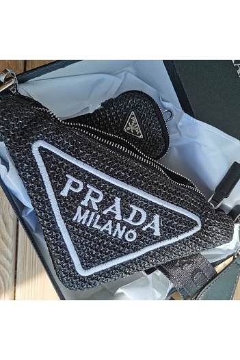 Сумка Prada Triangle Raffia 10.5x26x14 см   