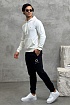 Чёрные спортивные штаны Armani Exchange white embroidery