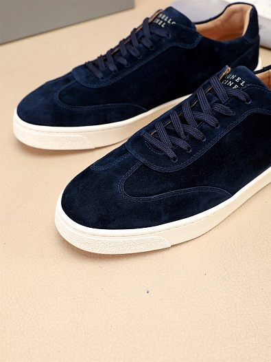 Замшевые кроссовки Brunello Cucinelli low-top - Navy   
