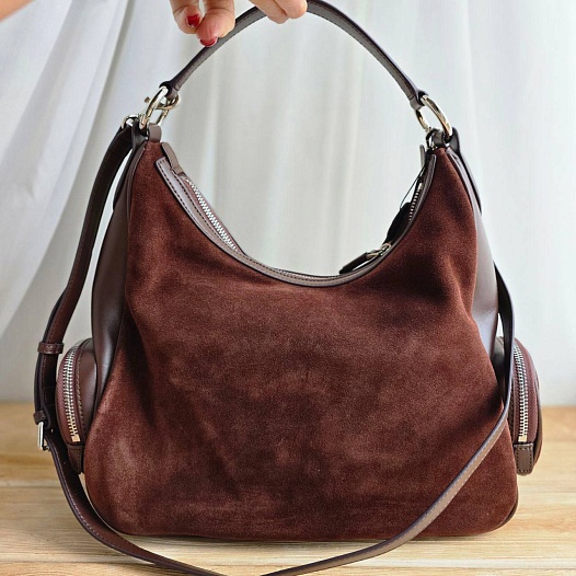 Женская замшевая сумка MIU MIU 34x23 см   
