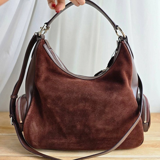 Женская замшевая сумка MIU MIU 34x23 см