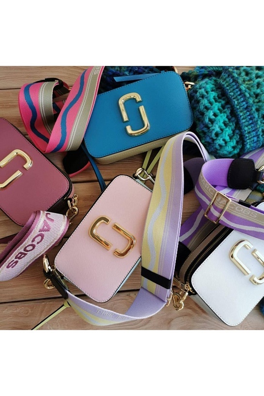 Кожаная сумка Marc Jacobs 25x16 см - Crimson