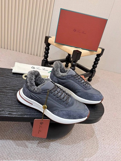 Кроссовки с мехом Loro Piana Week End Walk Evo premium   