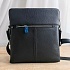 Кожаная чёрная сумка-планшет Montblanc 27x26 см