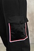 Мужские штаны чёрного цвета Moncler side pocket