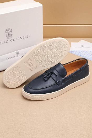 Мужские кожаные лоферы Brunello Cucinelli   