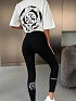 Женские черные леггинсы Chrome Hearts premium