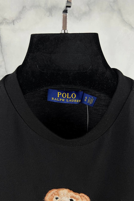 Мужская чёрная футболка Polo Ralph Lauren "Bear"