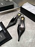 Женские кожаные туфли на каблуке Yves Saint Laurent premium