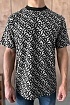 Мужская оверсайз футболка Burberry monogram-pattern - Grey