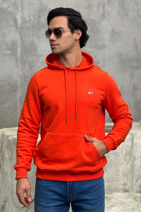Мужское худи Tommy Hilfiger оранжевого цвета