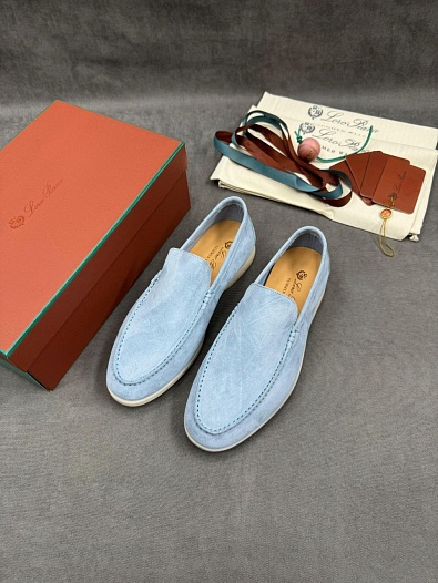 Мужские замшевые лоферы Loro Piana   