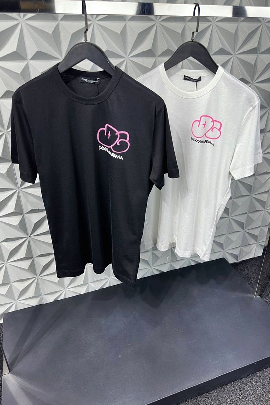 Мужская футболка чёрного цвета Dolce & Gabbana logo-print