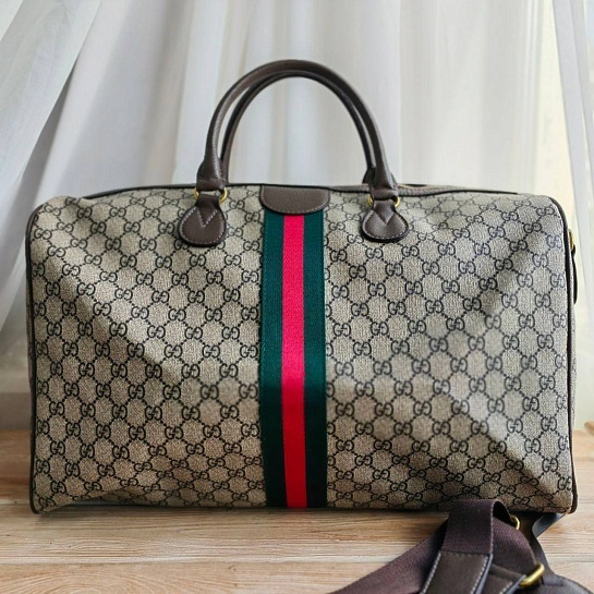 Кожаная дорожная сумка Gucci GG monogram 45x28 см