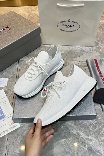 Мужские текстильные кроссовки Prada   