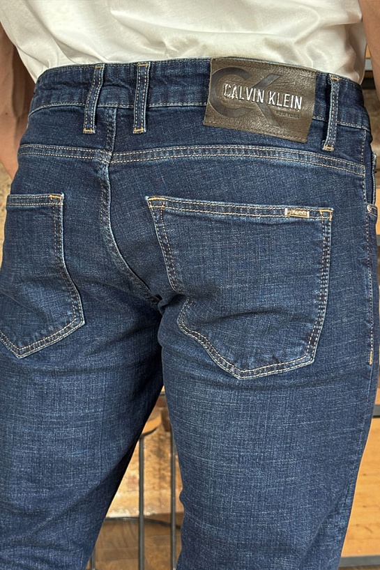 Мужские тёмно-синие джинсы Calvin Klein slim fit