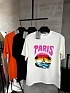 Мужская чёрная футболка Balenciaga Paris Tropical