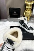 Кожаные кроссовки с мехом Balmain high-top - Black / White