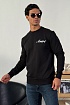 Мужской чёрный свитшот Amiri script embroidery