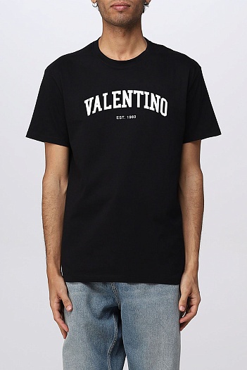 Мужская футболка Valentino чёрного цвета   