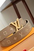 Бежевый кожаный ремень Louis Vuitton