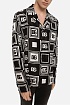 Мужская рубашка Dolce&Gabbana чёрного цвета geometric logo-print