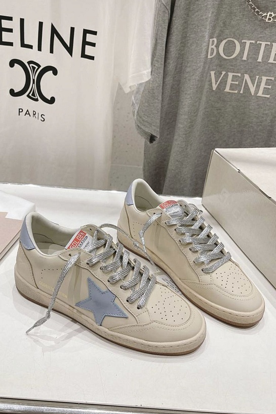 Женские кожаные кроссовки Golden Goose Ball Star premium