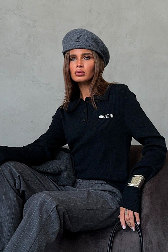 Женская чёрная кофта MIU MIU