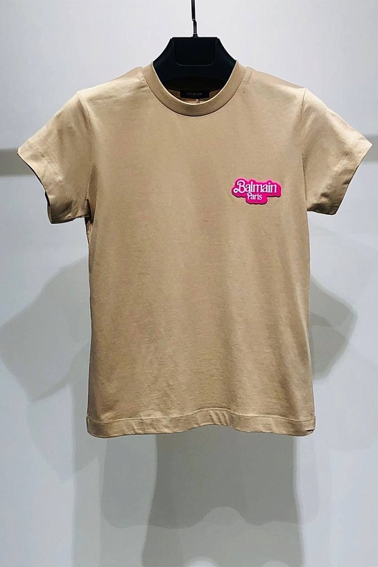 Женская футболка Balmain x Barbie - Beige