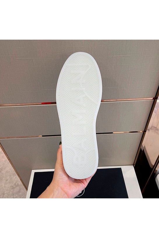 Коричневые кожаные кроссовки Balmain