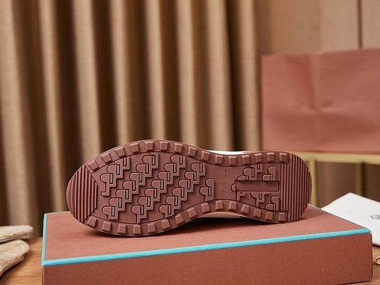 Замшевые кроссовки Loro Piana Week End Walk - Green